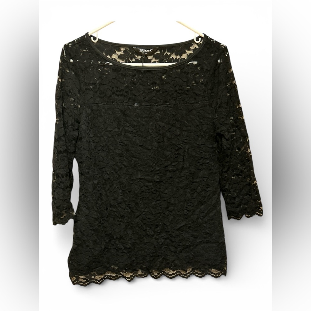 💜Half Off💜Allegra K Black Lace Blouse NWT Size M